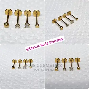 1pc Titanium Nose Pin Threadless Push in Screw Nose Stud