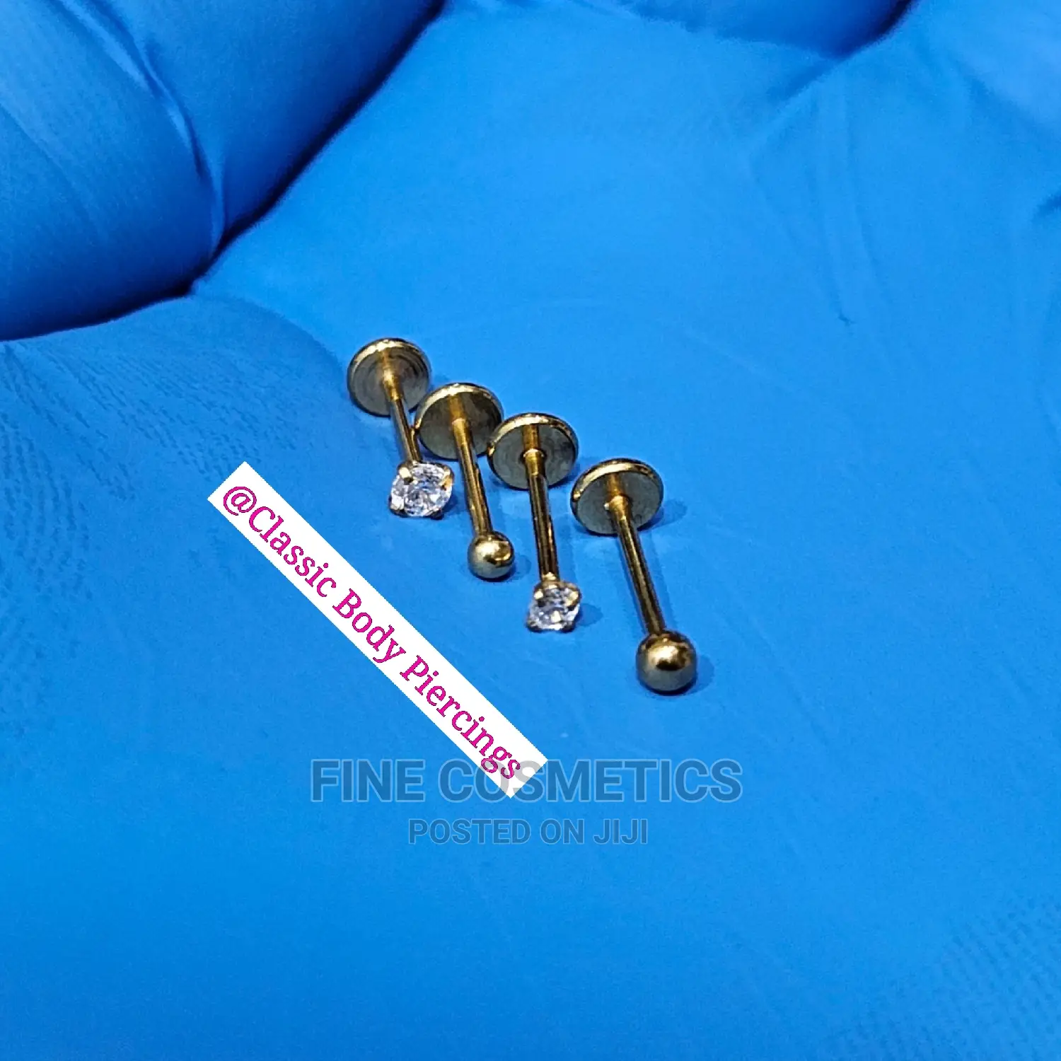 1pc Titanium Nose Pin Threadless Push in Screw Nose Stud