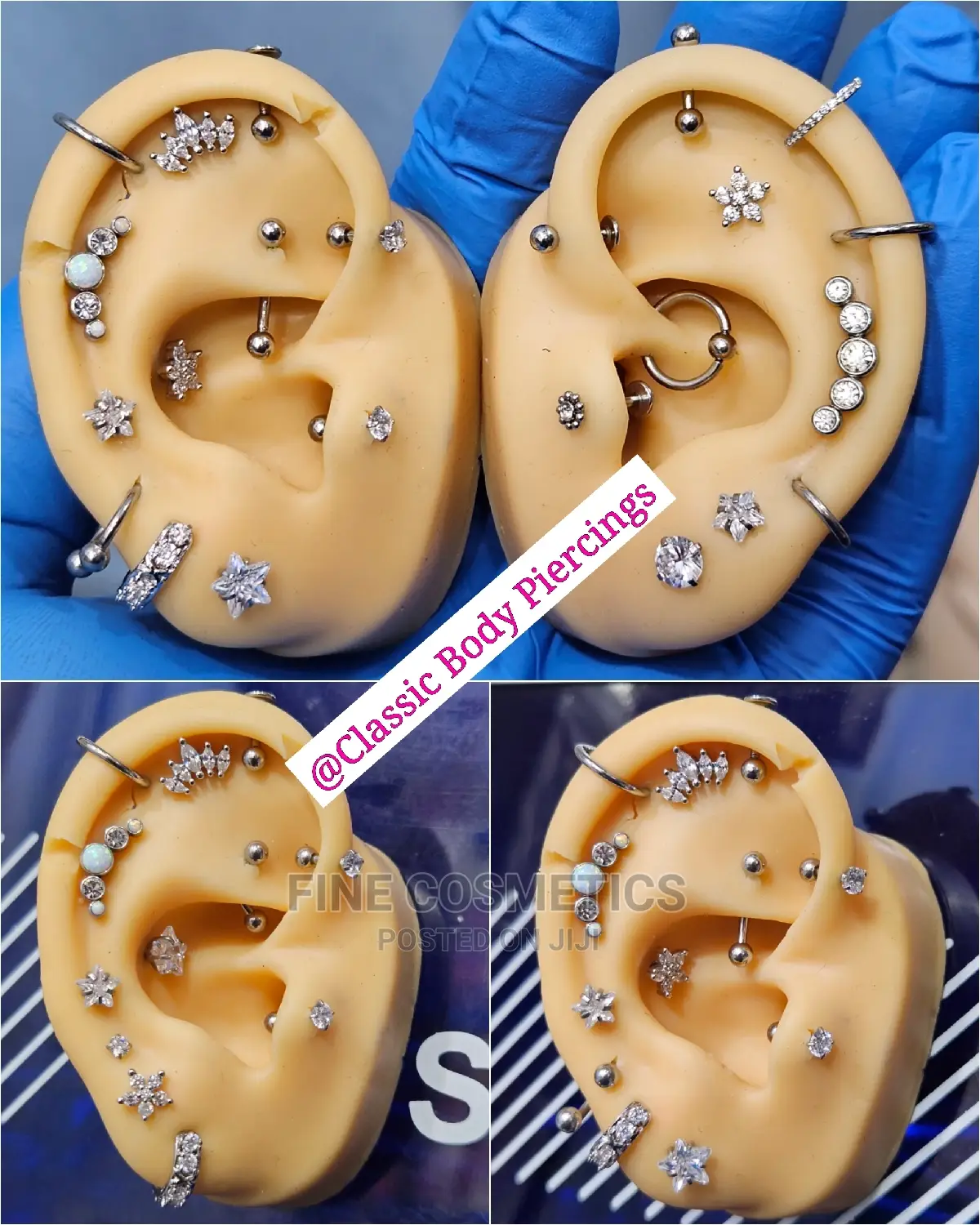 17pairs(34 Earring Set) Silver or Gold Stud Earrings Set