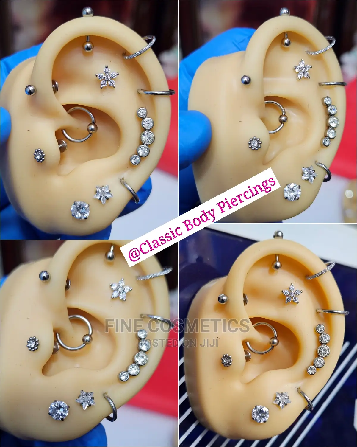 17pairs(34 Earring Set) Silver or Gold Stud Earrings Set