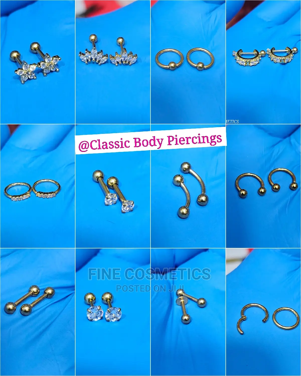 17pairs(34 Earring Set) Silver or Gold Stud Earrings Set
