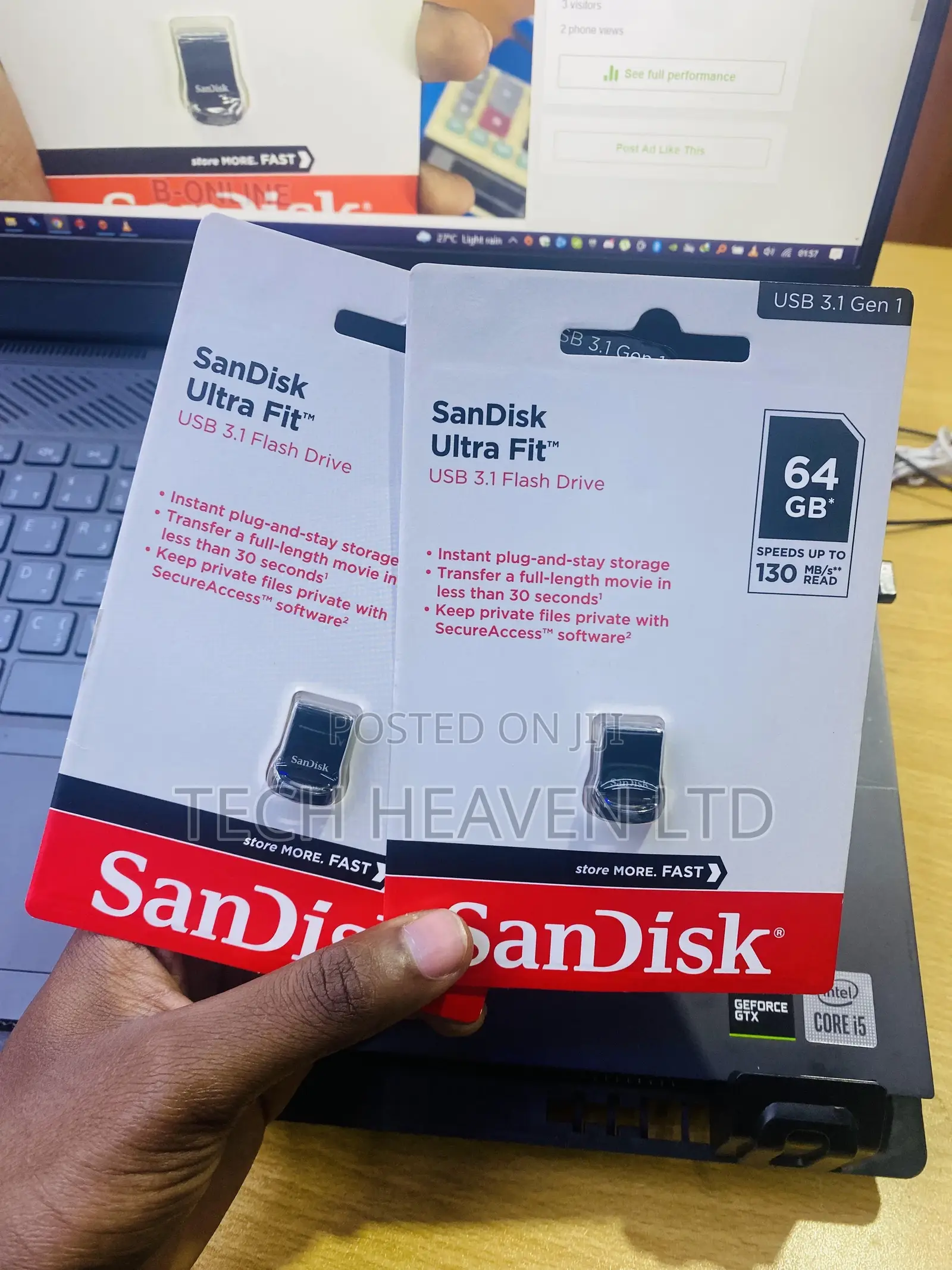 64GB Sandisk Ultra Fit USB 3.1 Flash Drive