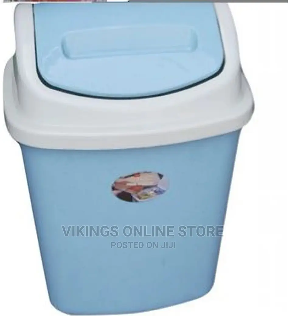 10L Push Dust Bin – Multicolor Blue, Green, Grey