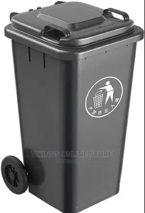 Outdoor 240L Plastic Waste Bin- Standard Household – Grey