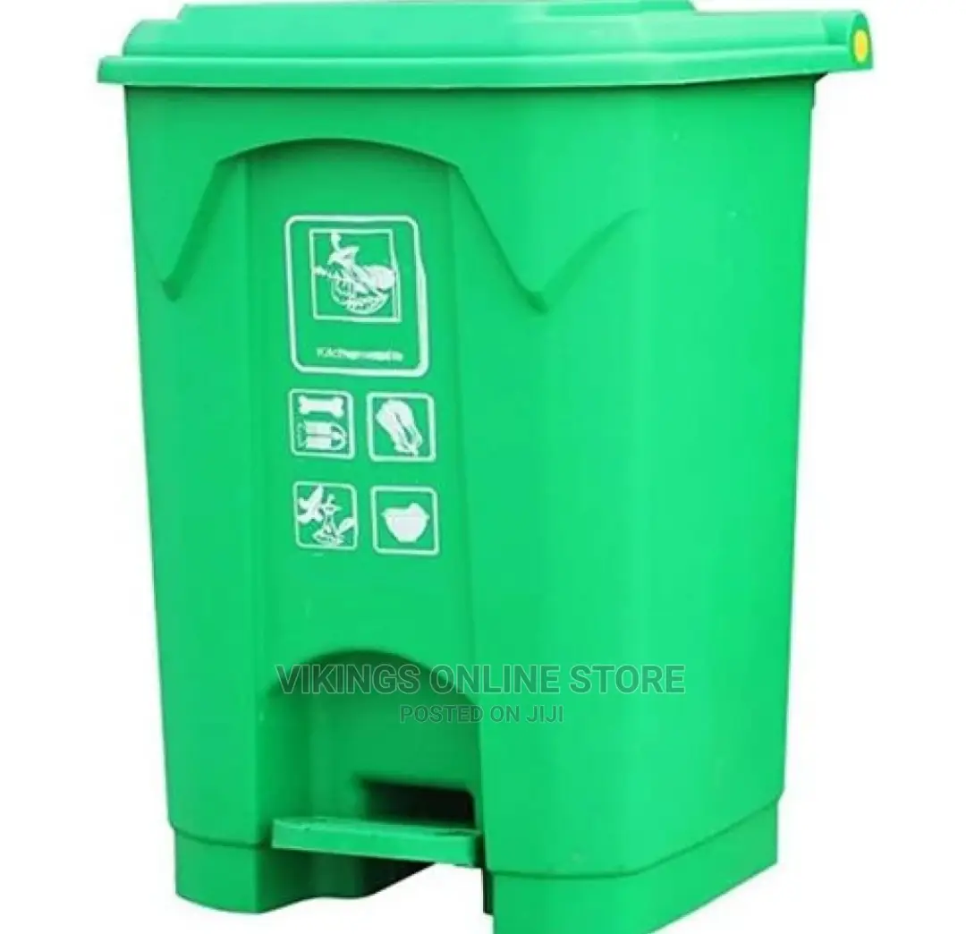 DEL UK 50L Step-on / Pedal Waste Bin- Green