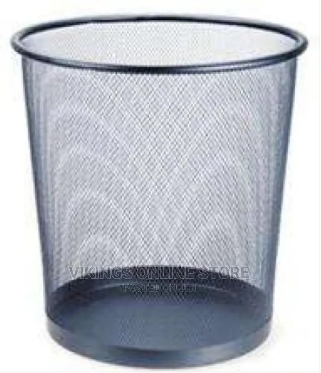 Mettalic Waste Paperbasket – Black