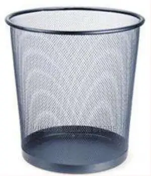 Mettalic Waste Paperbasket – Black
