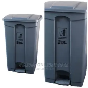 DEL UK 80L Step-on / Foot Pedal Waste Bin- Grey