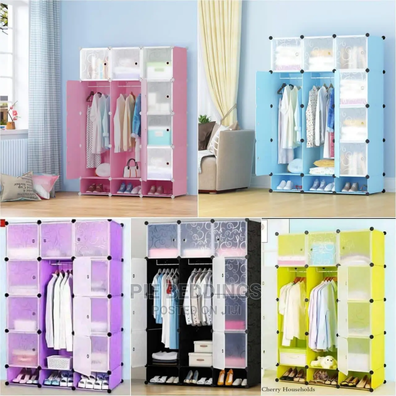 Quality 3 Column Plastic Wardrobe