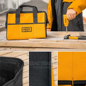 INGCO 13 Inch Tool Bag Organizer 14 Pockets Wide Mouth