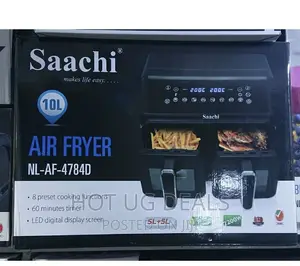 Saachi 10L Air Fryer With 8 Cooking Functions - Black
