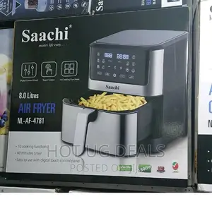 8L SAACHI AIR FRYER With 10 Cooking Functions- Black