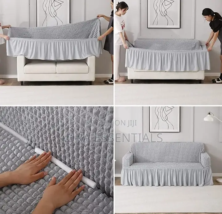 3:1:1 Light Grey Five Seater Elastic Sofa Cover