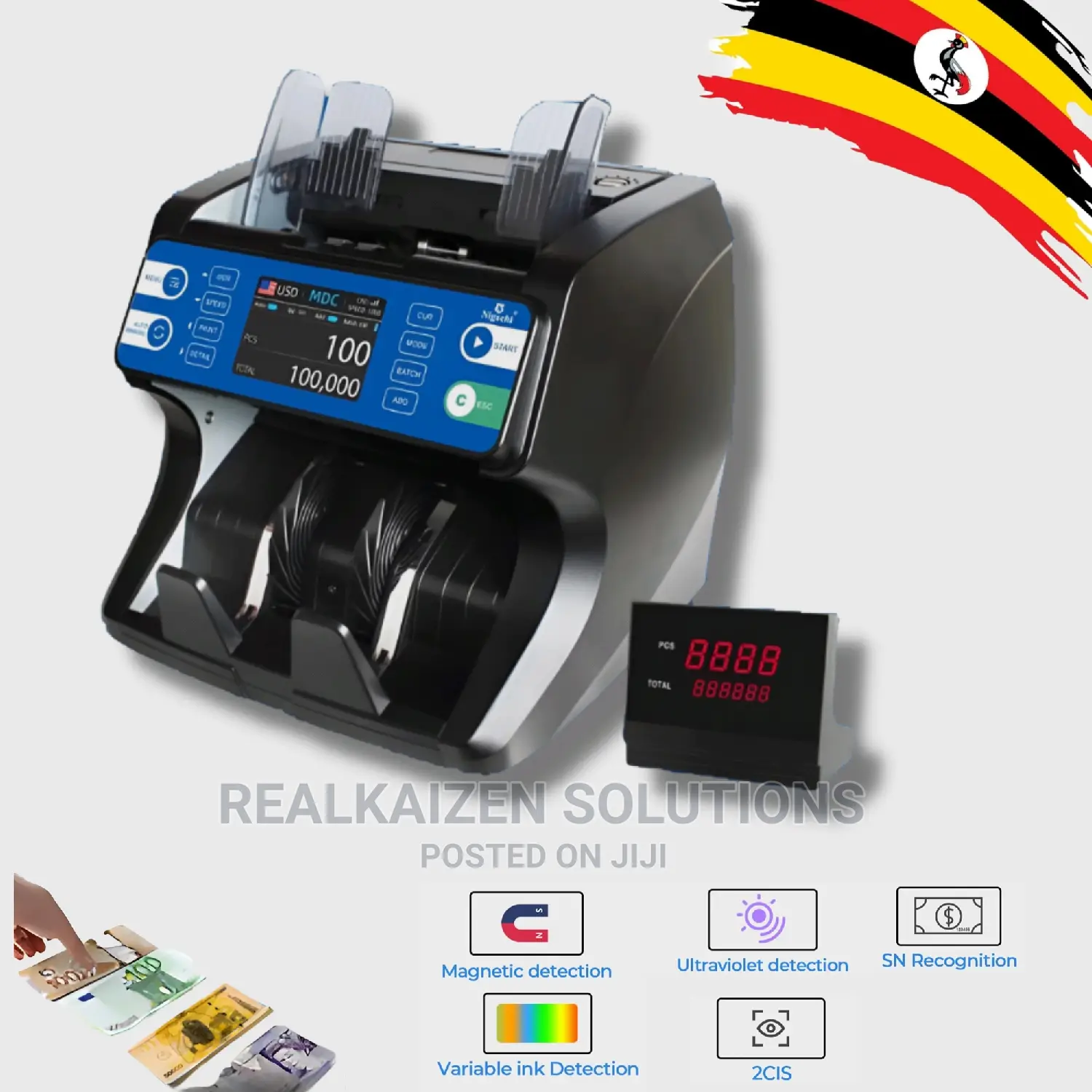 NIGACHI 10mix UV| MG| IR| 2 CIS| Money Bill Counting Machine