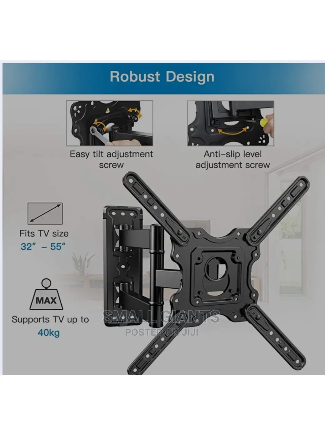TV Wall Mount Swivel Tilt Extension Heavy Duty Wall Bracket in Central ...