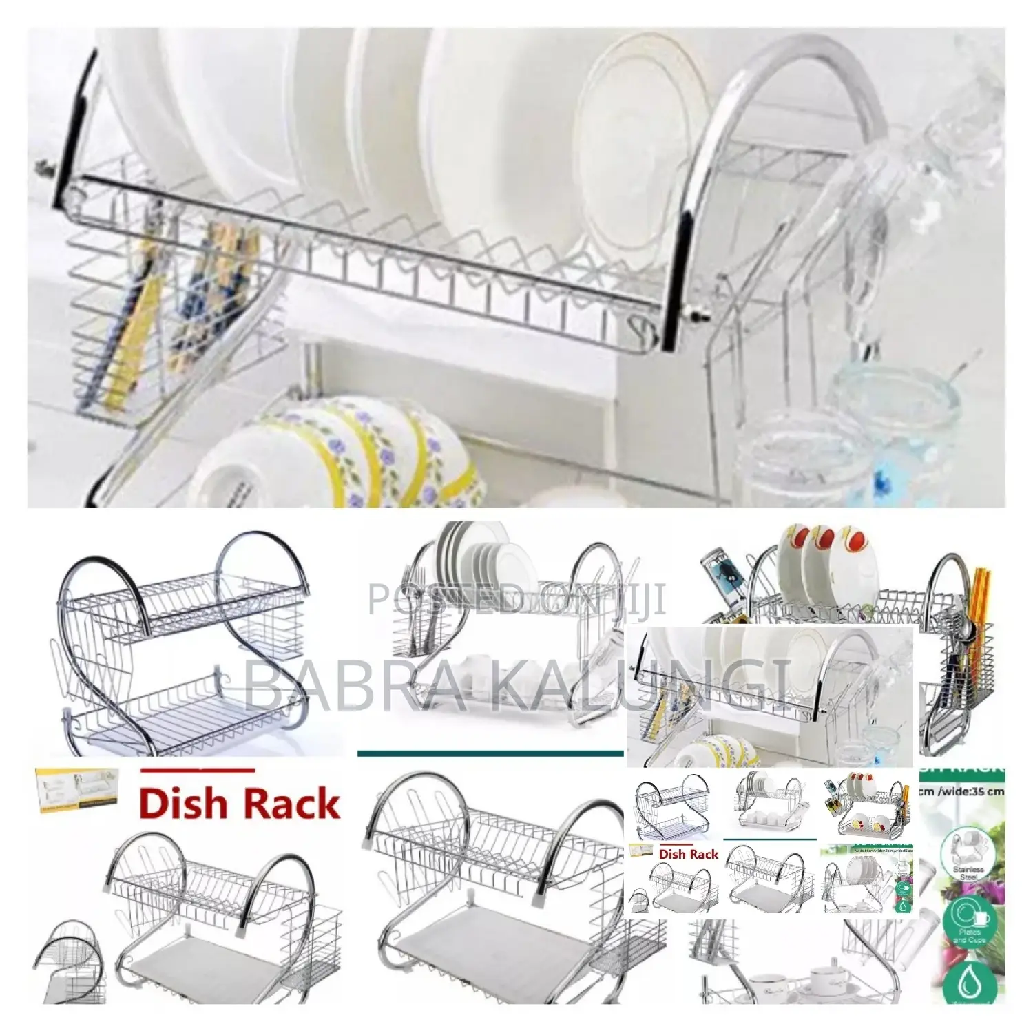 2layer Stainless Steel Dish Drying Drainer Rack