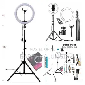 Photo - 10 Inch Ring Light Dimmable_3 Colorled