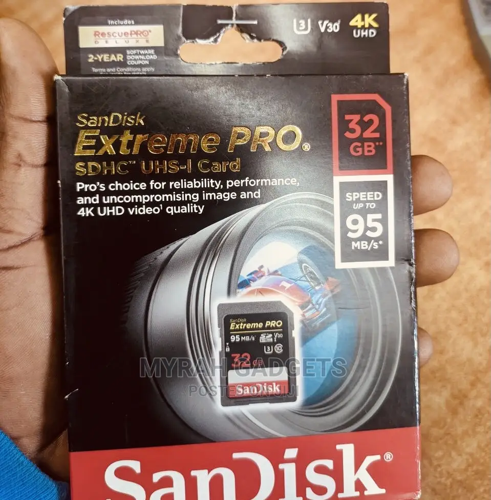32gb Sandisk Extreme PRO Uhd Video Memory Card