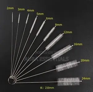 10pcs Stainless Soft Hair Nylon Cleaning Brushes Set