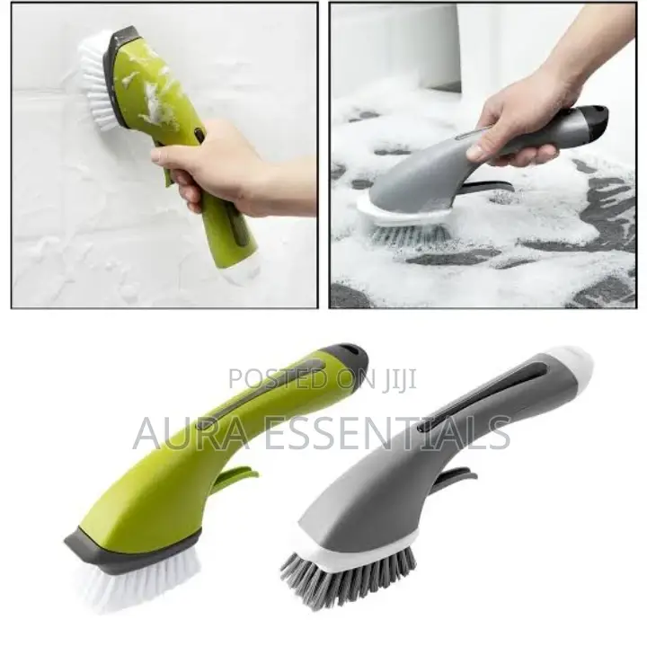 Multipurpose Household Spray Brush With Soap Dispenser