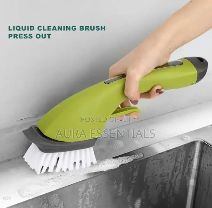 Multipurpose Household Spray Brush With Soap Dispenser