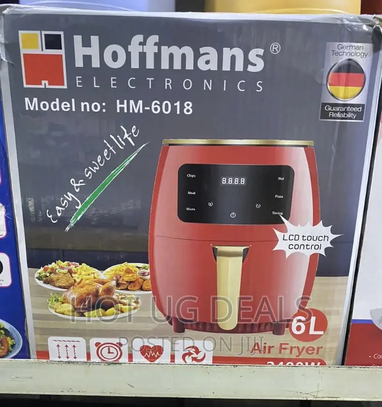 6l Hoffmans Electric Digital Air Fryer- Red