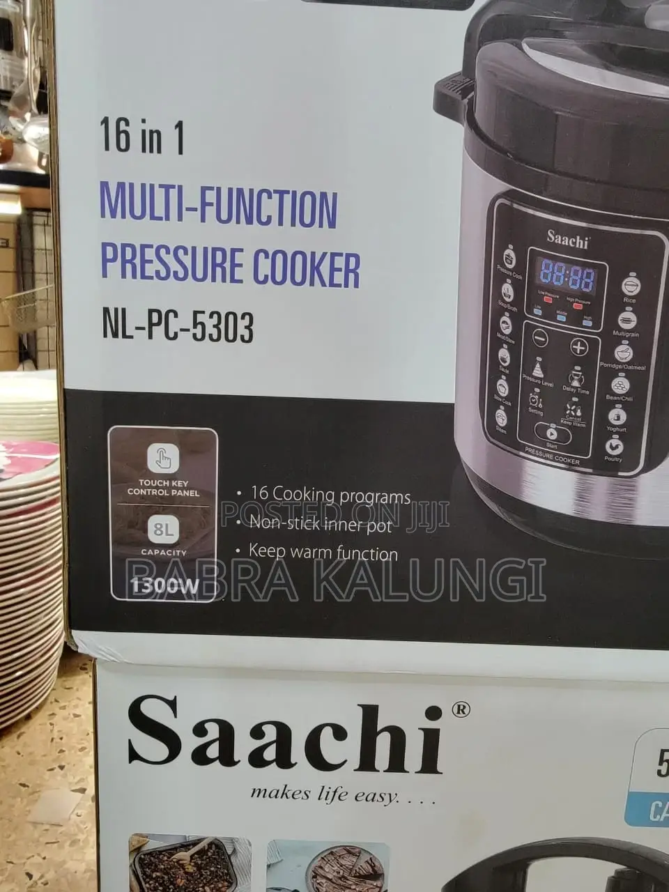 8l Saachi 16 In1 Electric Pressure Cooker 1300w