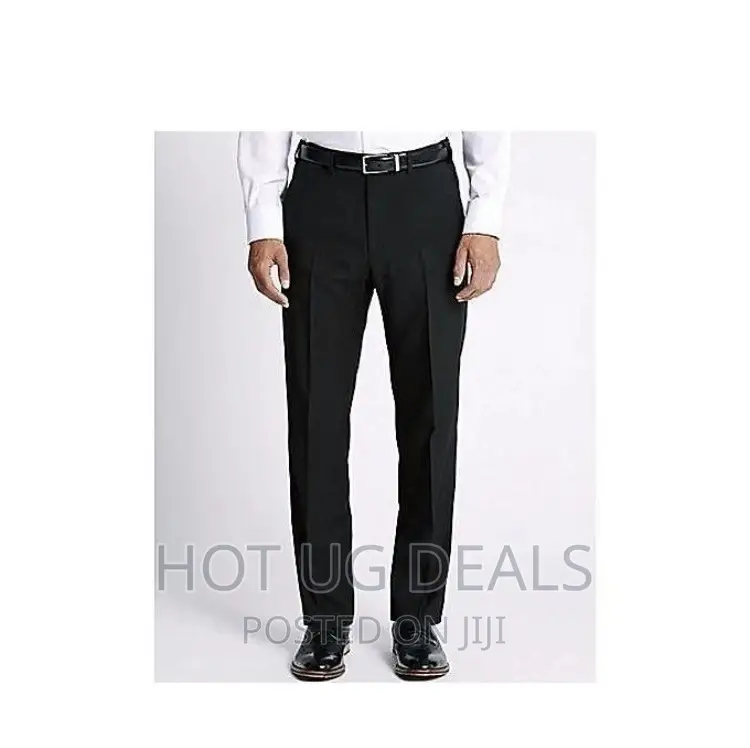 3 Pack of Formal Trousers -Black, Brown and Blue