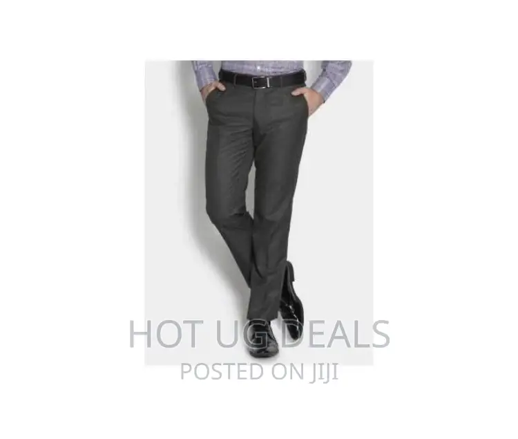 3 Pack of Formal Trousers -Black, Brown and Blue