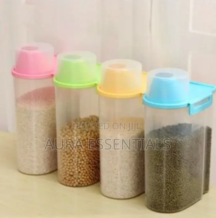 Transparent Airtight Plastic Cereal Storage Container