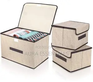Foldable Storage Box With Lid