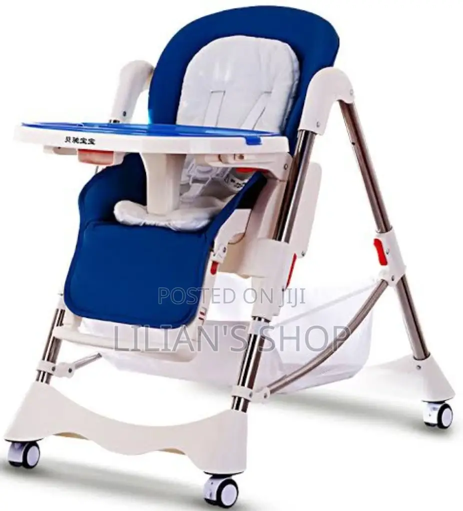 Collapsible Multifunction Baby Dining Chair With Wheels