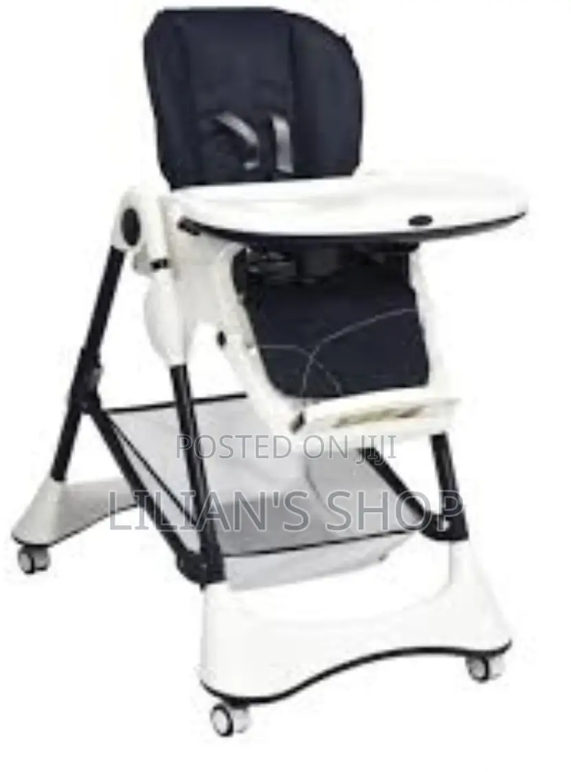 Portable Foldable Baby Dining High Chair With Wheels