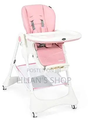 Portable Foldable Baby Dining High Chair With Wheels