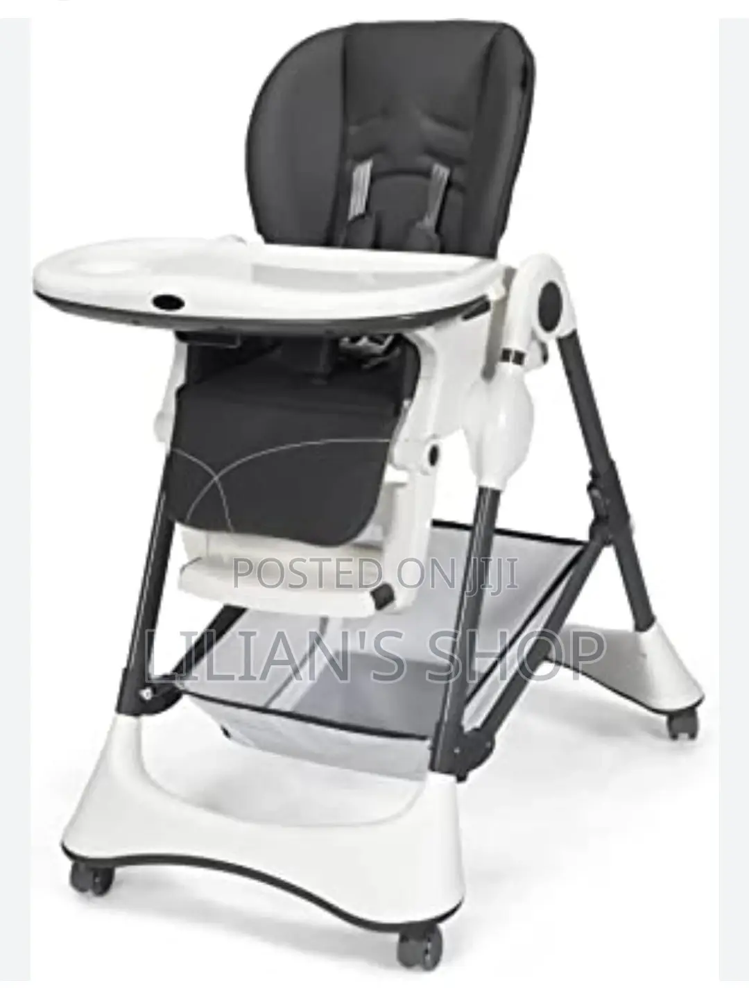Portable Foldable Baby Dining High Chair With Wheels