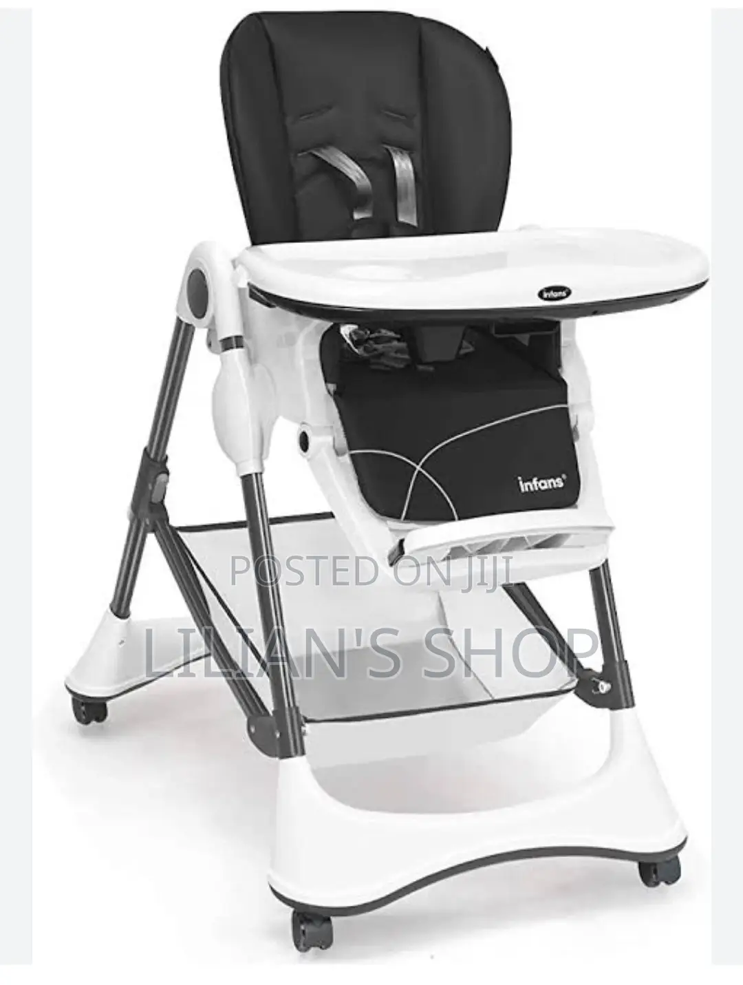 Portable Foldable Baby Dining High Chair With Wheels