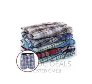 6pcs of Men’S Cotton Checkered Boxer- Color Delivered Varies