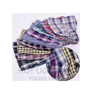 6pcs of Men’S Cotton Checkered Boxer- Color Delivered Varies