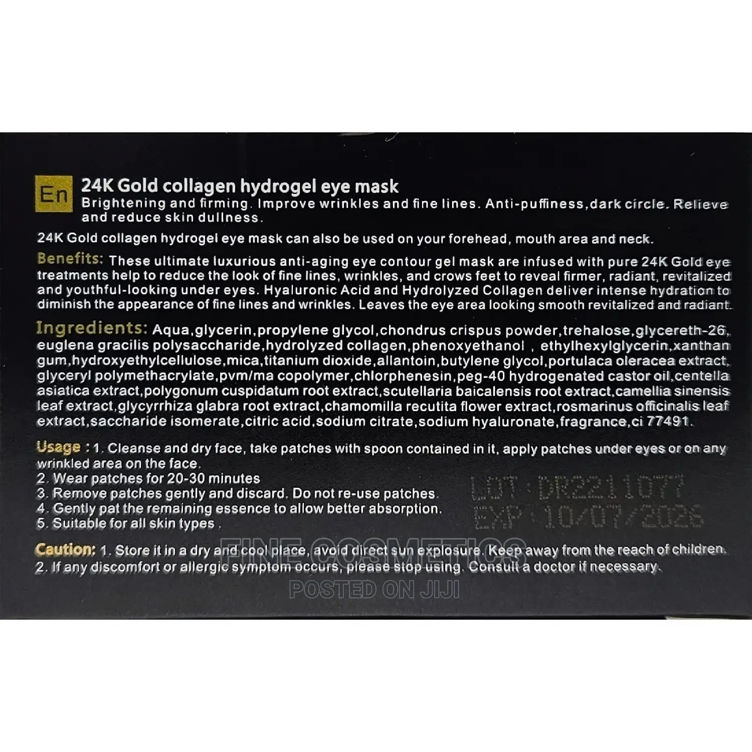 Dr Rashel Gold Collagen Anti Eye-Bags Hydrogel Eye Mask