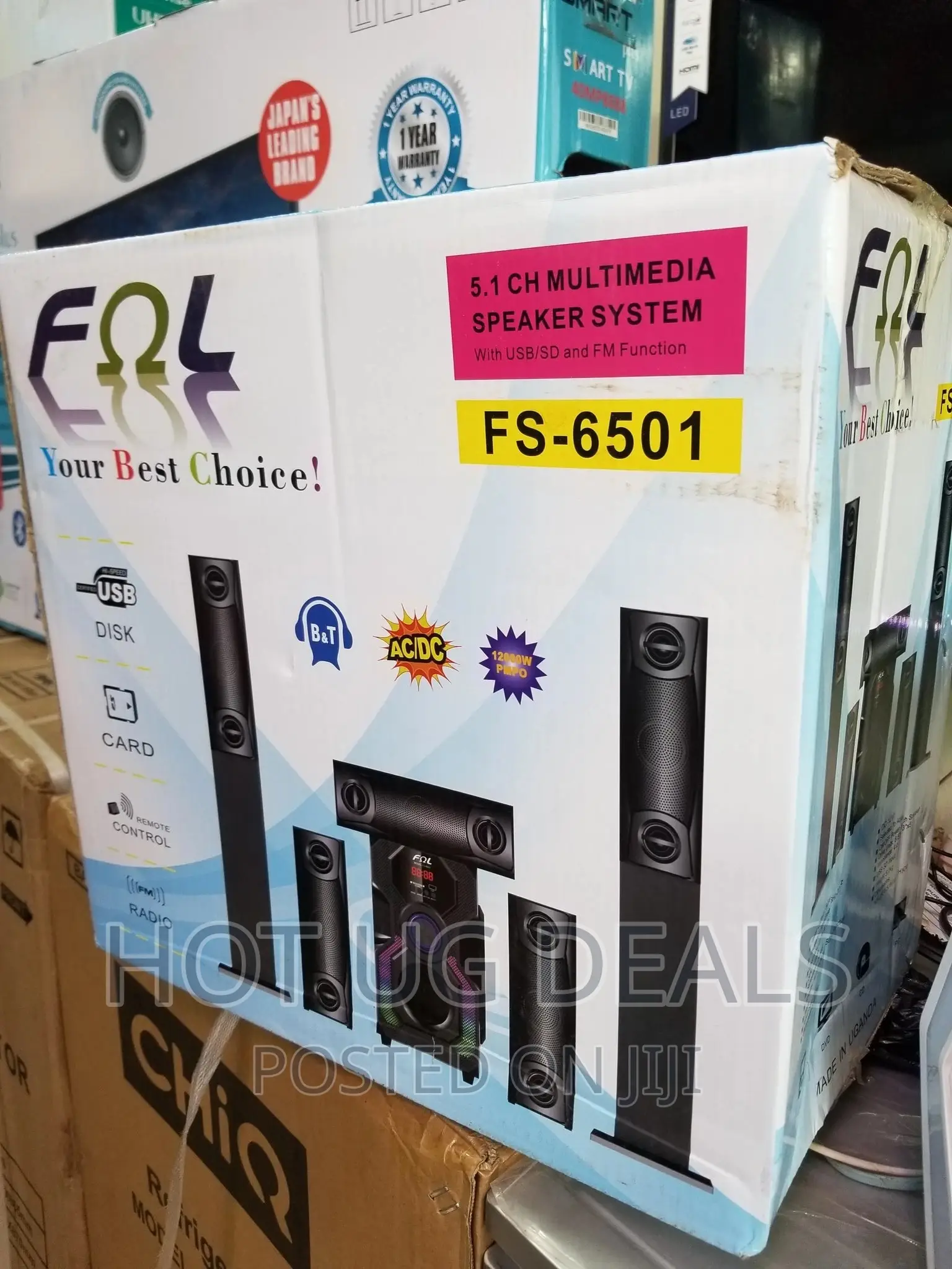 FOL 5.1 Bluetooth, FM, SD Card, USB Home Theatre – Black