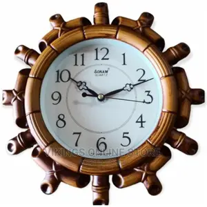 SONAM Quartz Wall Clock With Round Dial Shape – Wood Brown