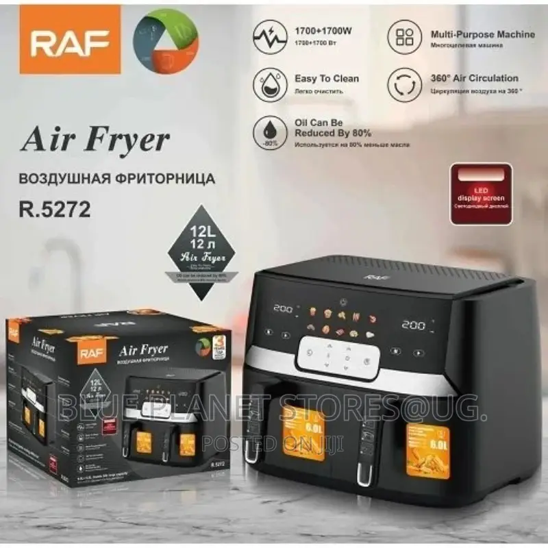 RAF 12litre Dual Basket Digital Air Fryer \\ 1700w \\ R.5272