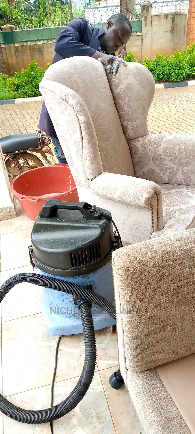 Home Sofa Cleaning in Progress