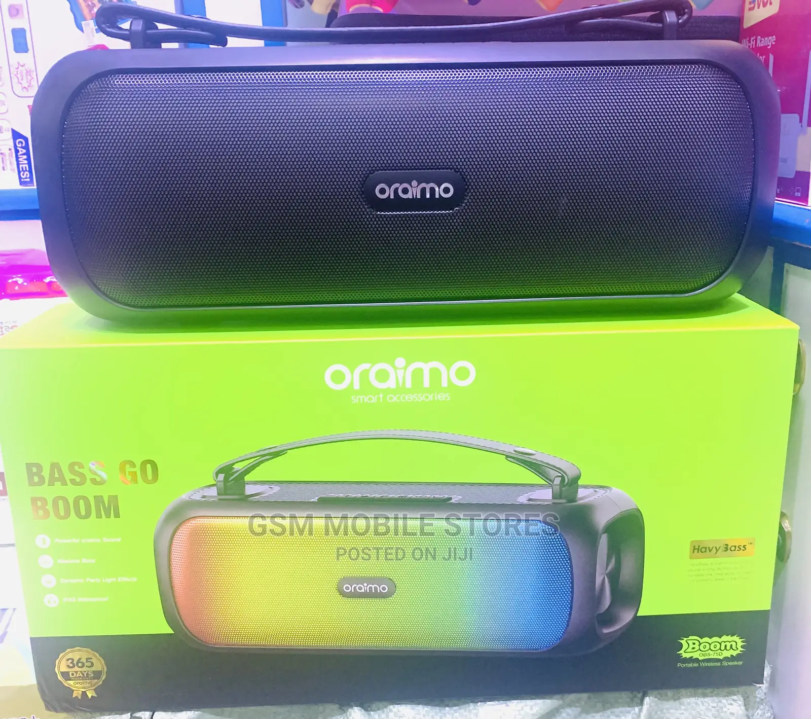Oraimo Bass Go Boom Dynamic Light Effects Portable Speaker