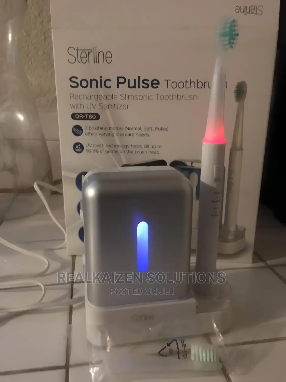 UK STERLINE Sonic Rechargeable Toothbrush With UV Sanitizer