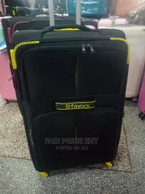 Original D Favors Cloth Suitcase.Large( Black and Yellow)
