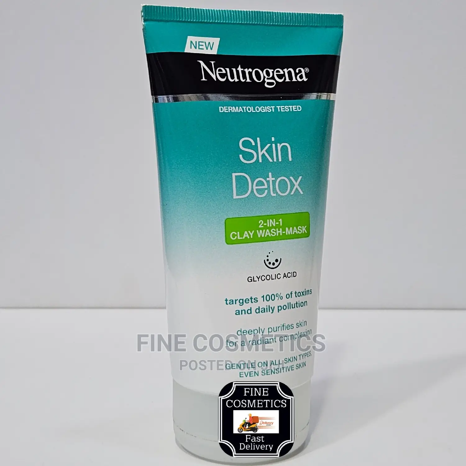 ORIGINAL Neutrogena Skin Detox Clarifyng Clay Face Wash Mask