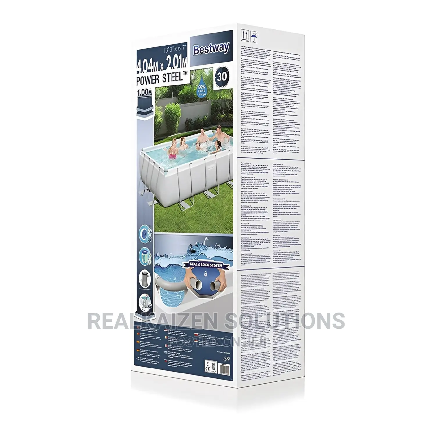 BESTWAY Power Steel Swimming Pool | Ladder | Filter 4mx2mx1m