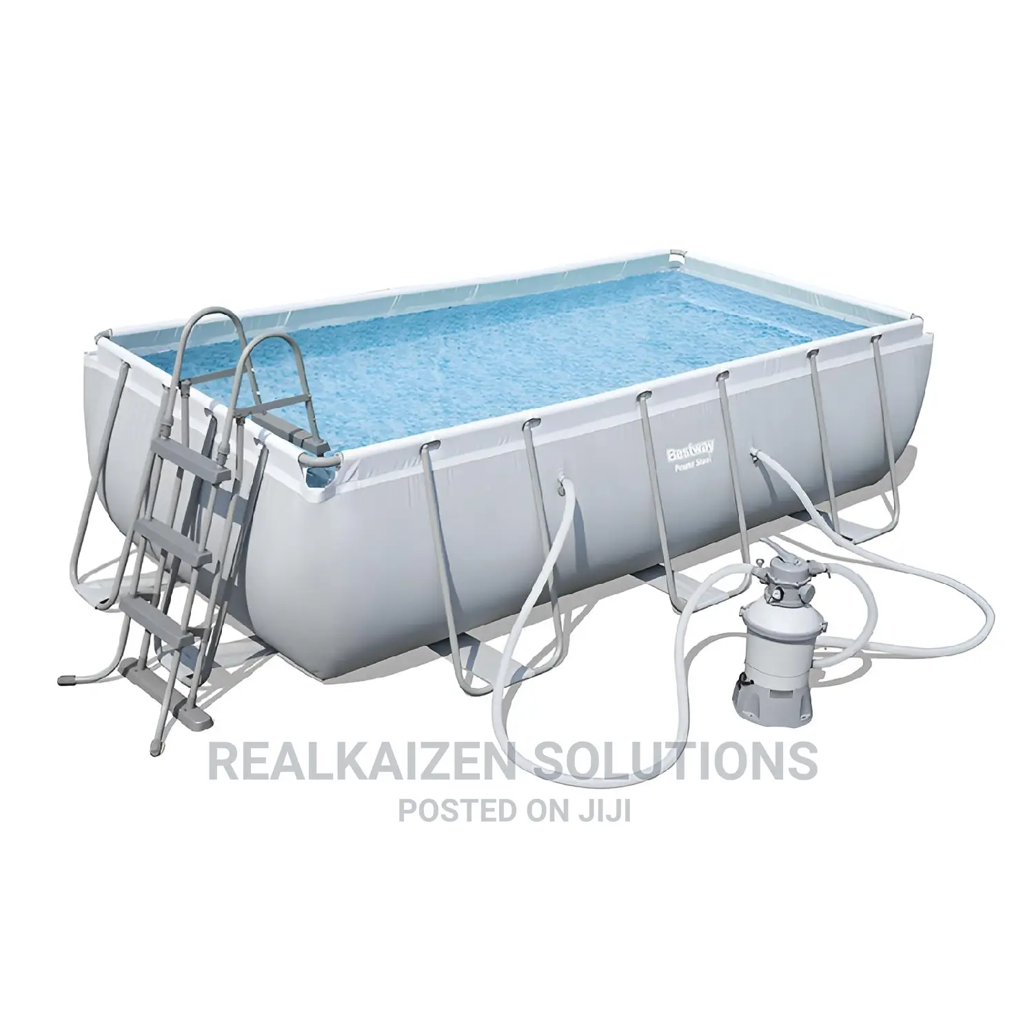 BESTWAY Power Steel Swimming Pool | Ladder | Filter 4mx2mx1m