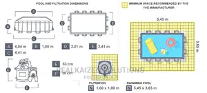 BESTWAY Power Steel Swimming Pool | Ladder | Filter 4mx2mx1m